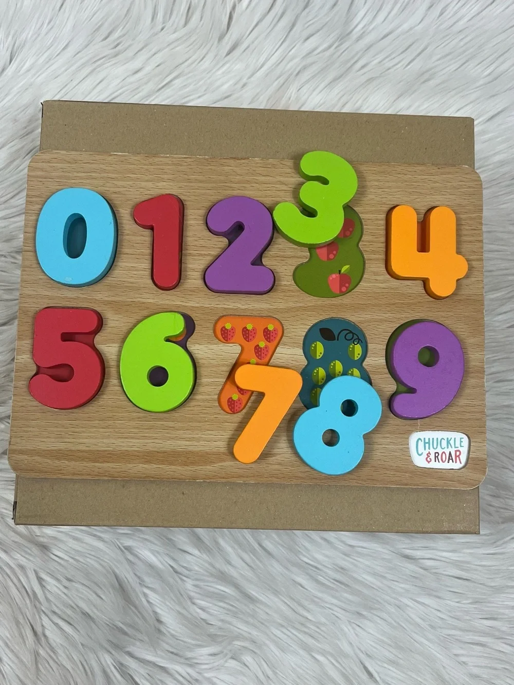 Toddler’s bundle of toys, Chuckle Roar alphabet, felt numbers, lacing beads set